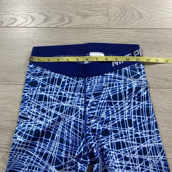 Nike Pro Cool Tracer Capri 3/4 Tights Deep Royal Blue/Game Royal/White - Picture 11 of 14
